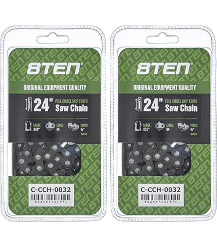 Amazon.com : 8TEN Ripping Chainsaw Chain 24 Inch .050 3/8 84DL For